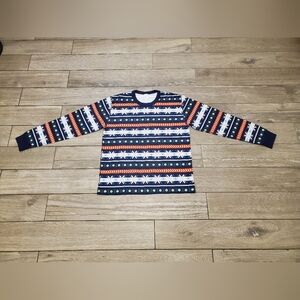 Hanna Andersson 100% organic cotton Scandi snowflake fair isle pajama top plus